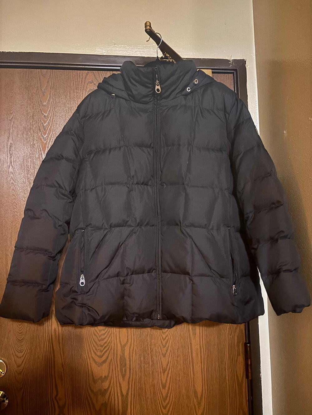 Calvin Klein Black Down Puffer Winter Thick Outerwear Coat/ Jacket